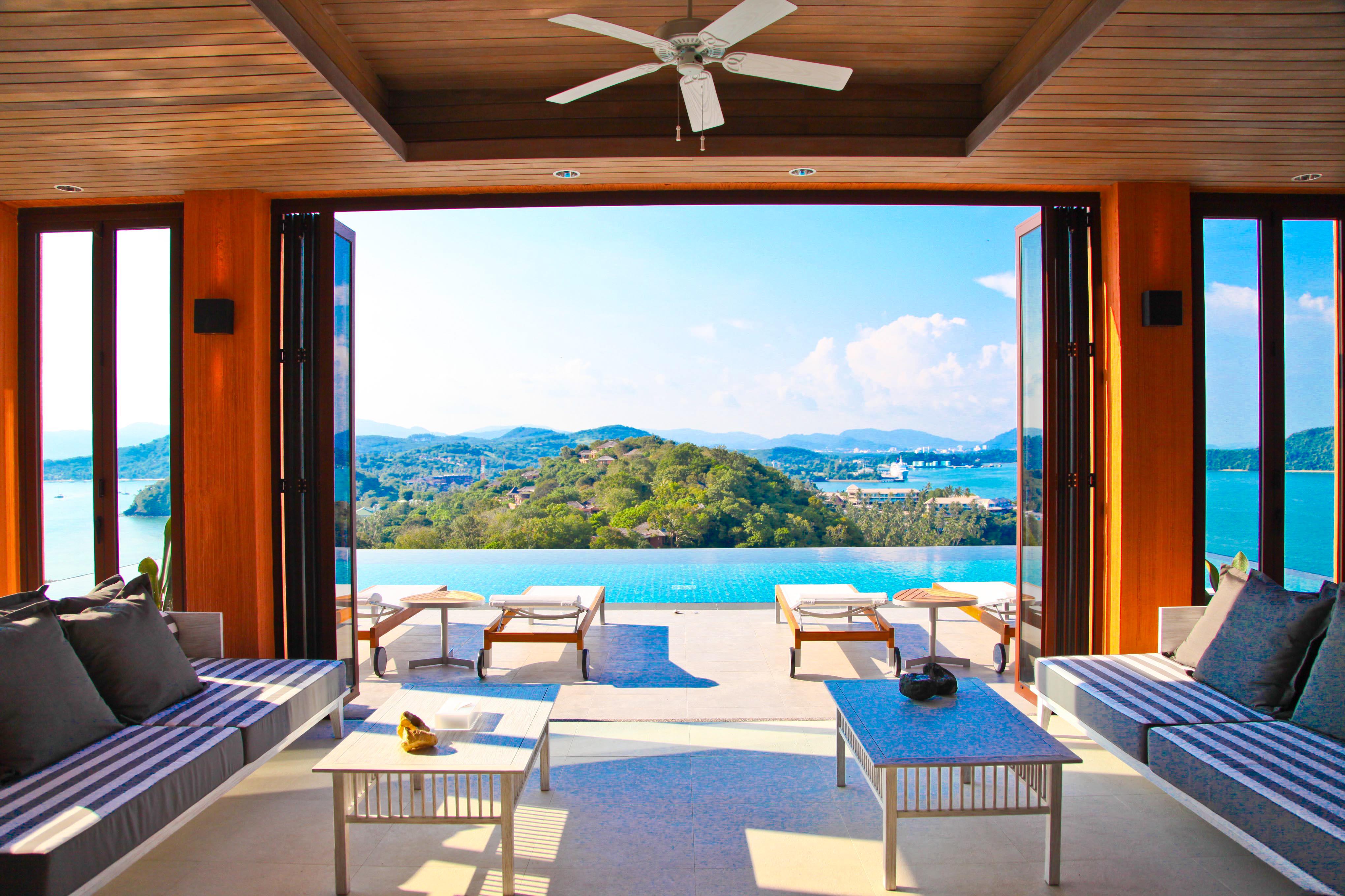 Sri Panwa Phuket Luxury Pool Villa Hotel - Sha Plus Екстериор снимка View from the living room of a villa at the resort
